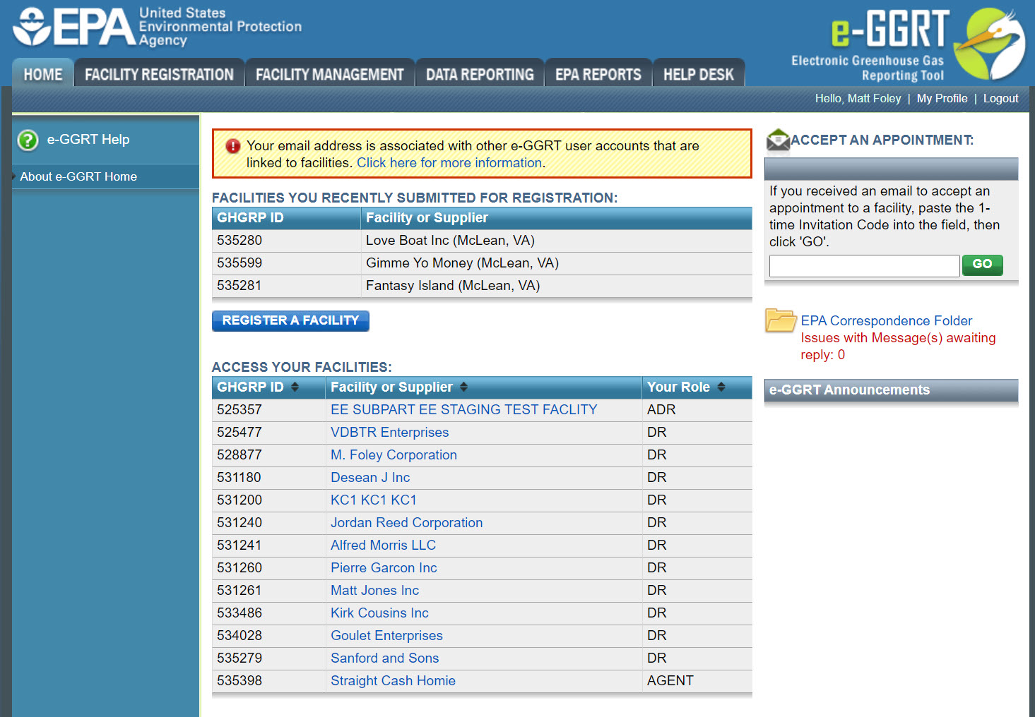 Facility Registration image